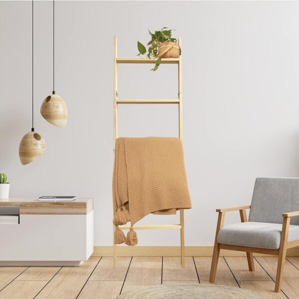 Blanket Ladder Shelf for Living Room - Image 4